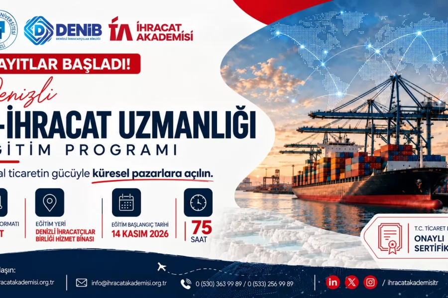 İhracat Akademisi Denizli E-İhracat Uzmanlığı Eğitim Programı Duyurusu Hk.