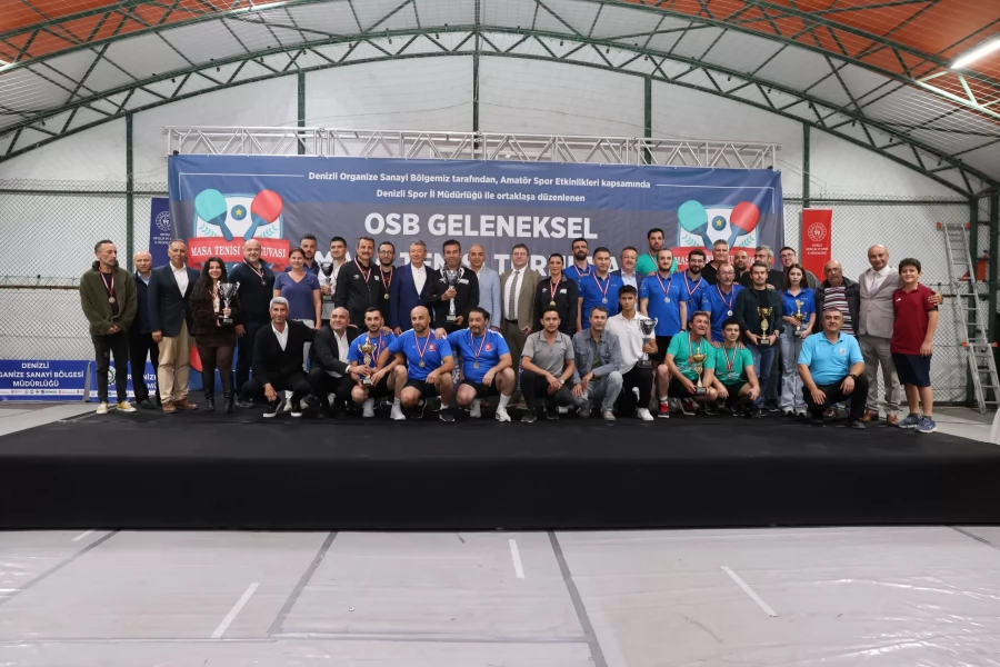 DENİZLİ OSB 6. MASA TENİSİ TURNUVASI ŞAMPİYONLARI BELLİ OLDU