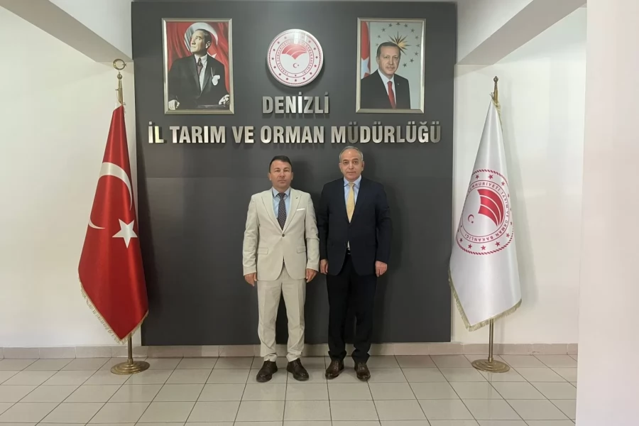 DENİZLİ OSB BÖLGE MÜDÜRÜ AHMET TAŞ’TAN İL TARIM VE ORMAN MÜDÜRÜ MUSTAFA NEVZAT ZAYİM’E ZİYARET