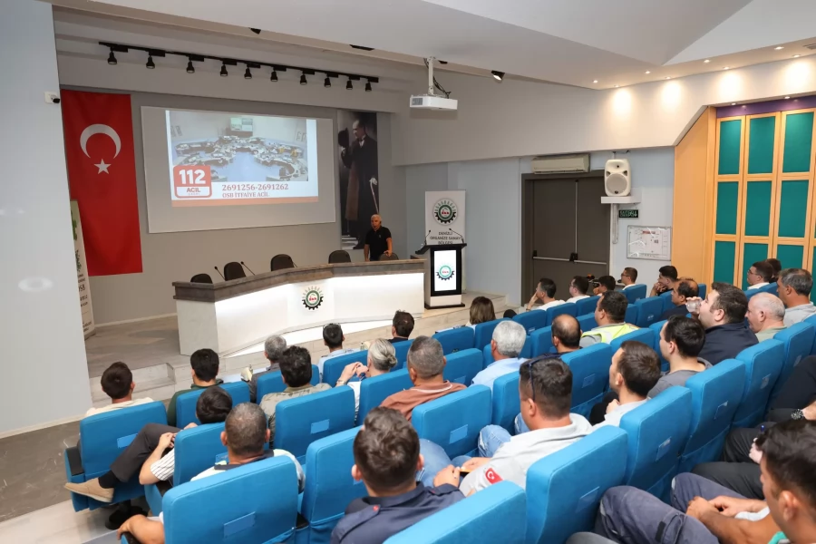 DENİZLİ OSB PERSONELİNE AFET FARKINDALIK VE ACİL DURUM EĞİTİMİ VERİLDİ